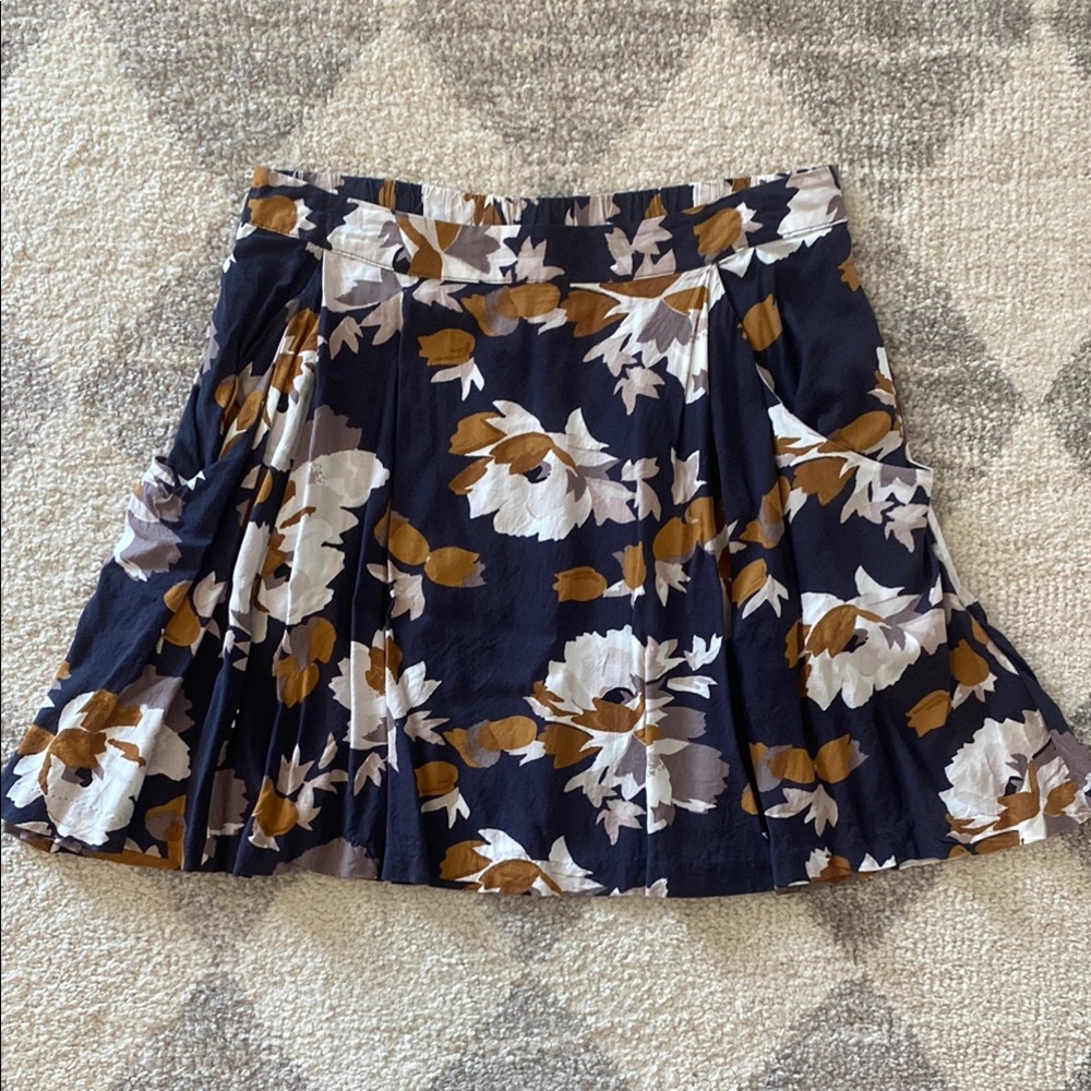 Charcoal Gray Pleated Skater Mini Skirt